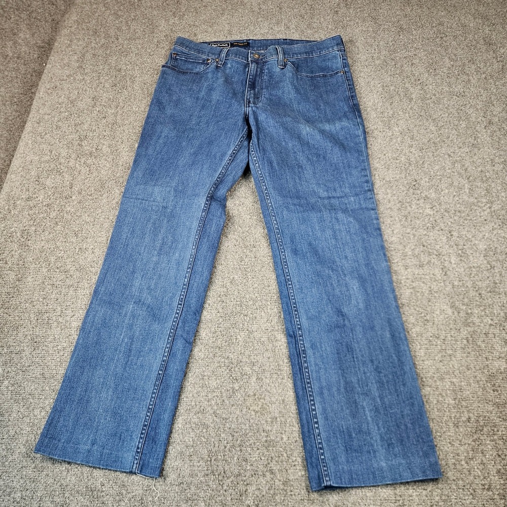 Paul Fredrick Tailored Fit Mens Jeans Blue Medium Wash Straight Leg 33x29